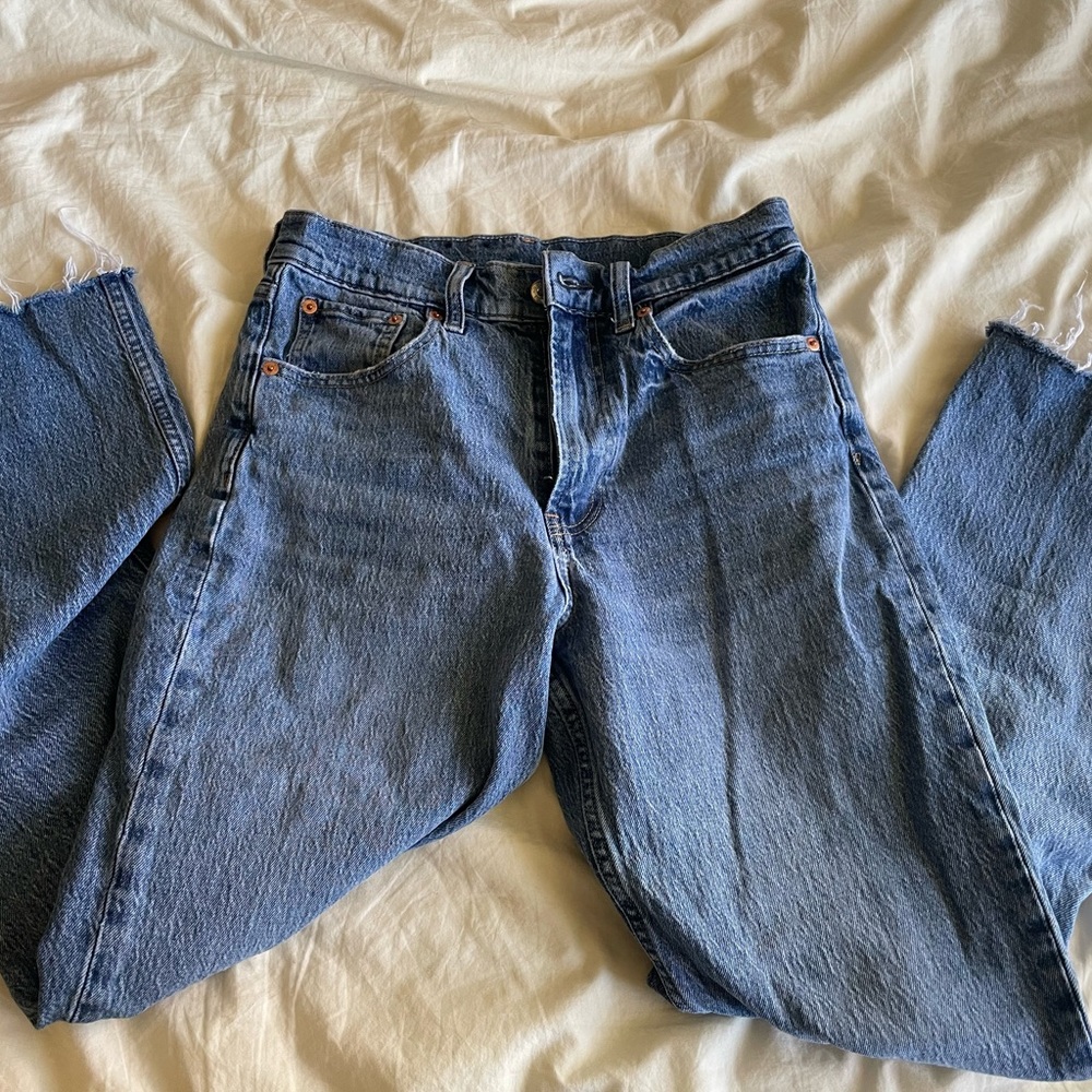 Gap sky high straight leg jeans